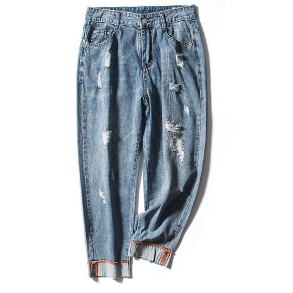 Spring Summer Plus Size Women Denim Jeans Pants High Waist Ripped Hole Fashion Casual Ankle Length Trousers 5XL 6XL For Woman
Spring Summer Plus Size Women Denim Jeans Pants High Waist Ripped Hole Fashion Casual Ankle Length Trousers 5XL 6XL For Woman
