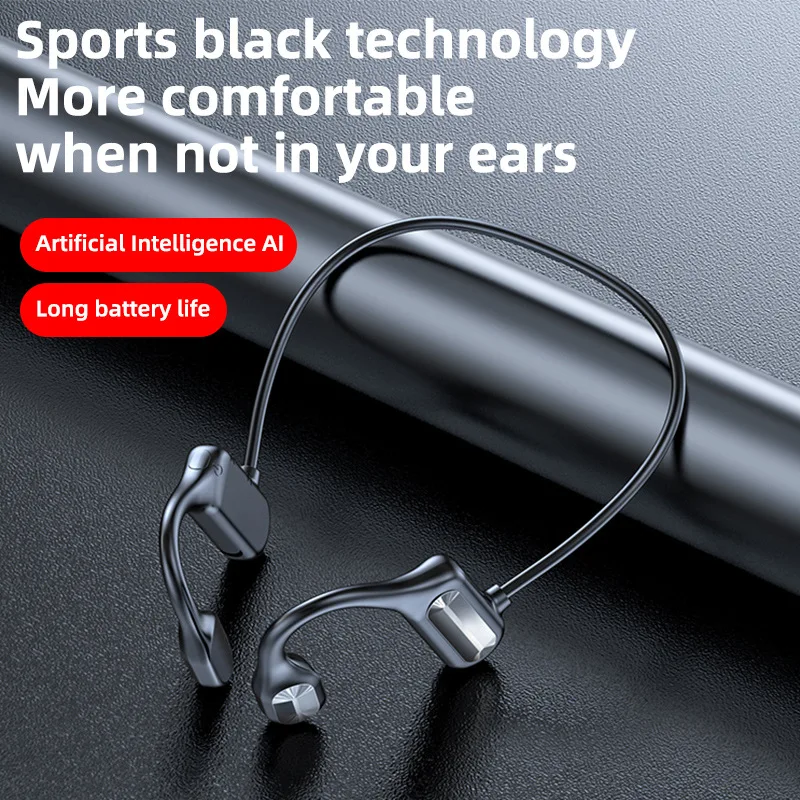 

bone conduction earphones bluetooth 5.0 Wireless Sweatproof headphone lightweight Sports Ear Hook headset