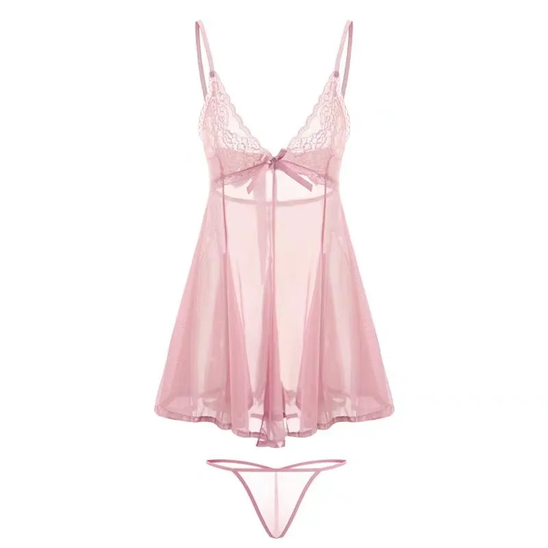 Home Service Mujer Lingerie with Panties Women Nightdress Lace Patchwork Summer V-Neck Sling Thin Slim Hanging Sexy Sleep Dress
Home Service Mujer Lingerie with Panties Women Nightdress Lace Patchwork Summer V-Neck Sling Thin Slim Hanging Sexy Sleep Dress