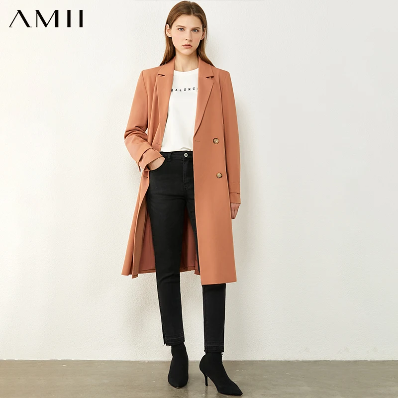 Amii Minimalism Autumn Winter Simple Blazer Women Fashion OLstyle Solid Lapel Belt Loose Women's Coat Female Jacket 12040548 
Amii Minimalism Autumn Winter Simple Blazer Women Fashion OLstyle Solid Lapel Belt Loose Women's Coat Female Jacket 12040548