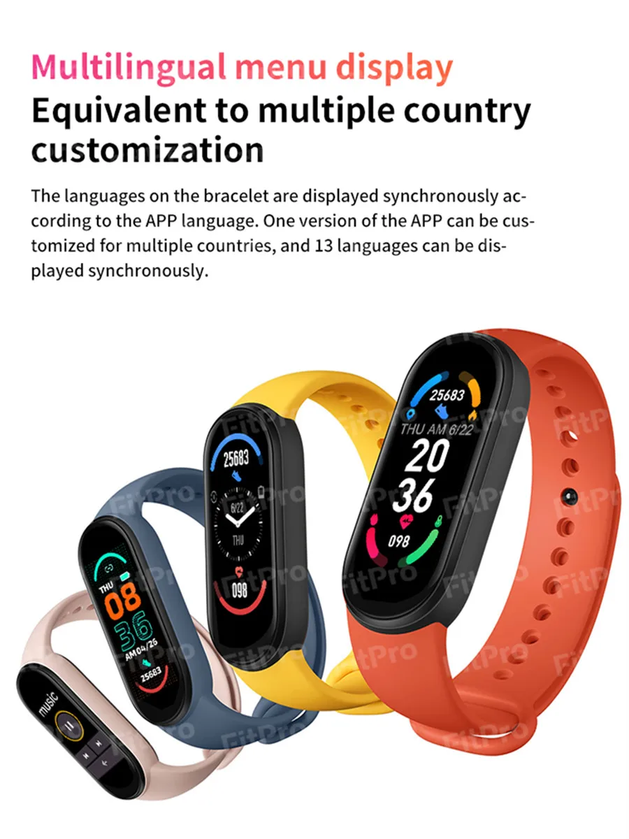 Sport Bracelet Sleep Tracker Heart Rate Blood Pressure Passometer ip68 Blueetooth 0.96 LCD MiBand 5 PK Mi Band 6 Smart Watch M6
Sport Bracelet Sleep Tracker Heart Rate Blood Pressure Passometer ip68 Blueetooth 0.96 LCD MiBand 5 PK Mi Band 6 Smart Watch M6