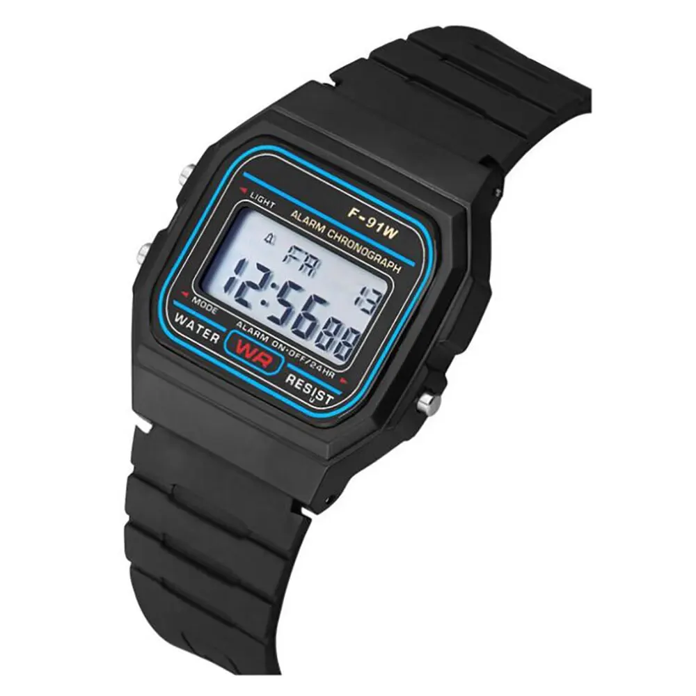 Ремешок для мужских и женских часов Casio Series F91W-1DG в стиле милитари | Наручные часы