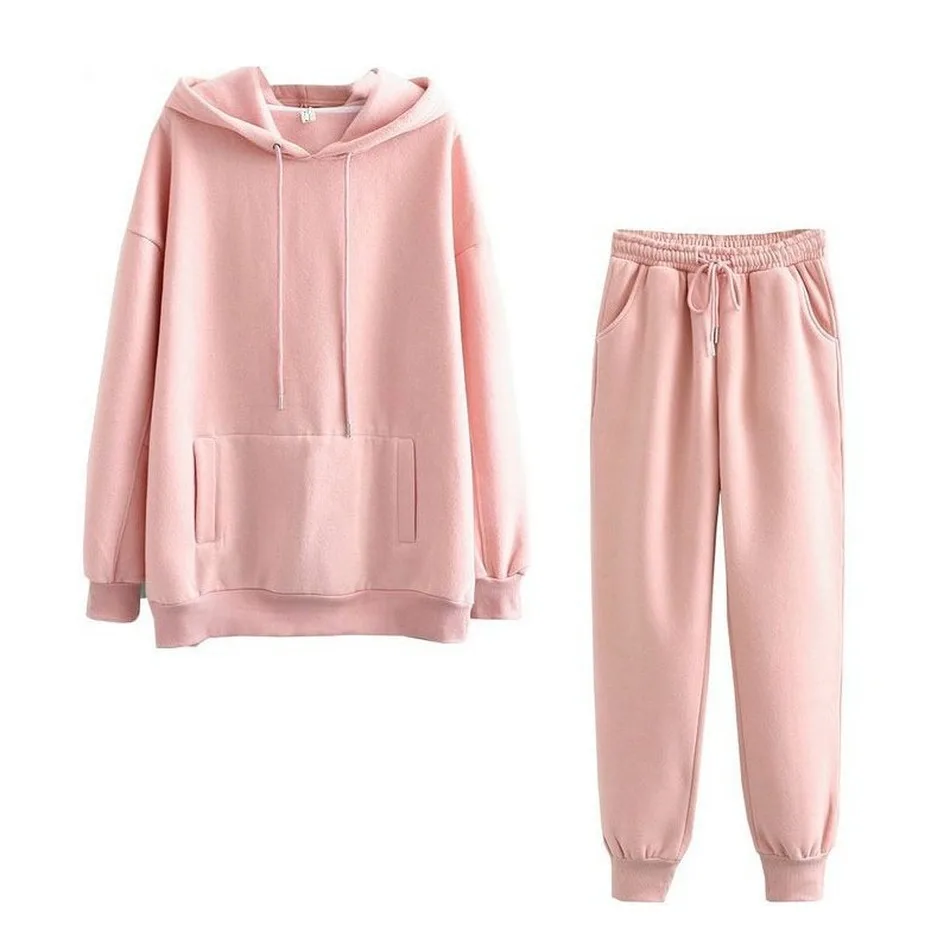 2020 New Fall/Winter Women'S Hooded Hoodie Sweatshirt Suit Thick Pile Cotton Suit 2-Piece Full-Length Pants Suit Pullover
2020 New Fall/Winter Women'S Hooded Hoodie Sweatshirt Suit Thick Pile Cotton Suit 2-Piece Full-Length Pants Suit Pullover