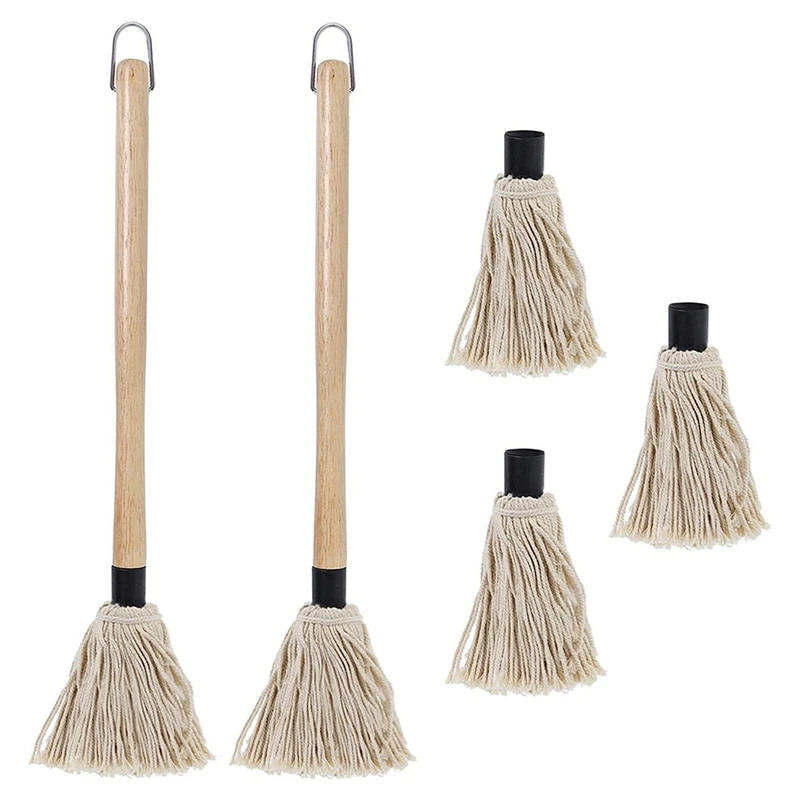 Barbecue BBQ Mop Brush Sauce Basting Brush With Long Wooden Handle Mop Brush For Grilling Smoking Cooking BBQ Accessory
Barbecue BBQ Mop Brush Sauce Basting Brush With Long Wooden Handle Mop Brush For Grilling Smoking Cooking BBQ Accessory