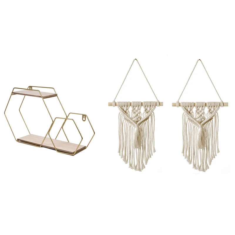 2Pcs Bohemian Tassels Dream Catcher Tapestry & 1 Pcs Wall Hanging Storage Shelf Creative Wrought Iron Decorative Shelves
2Pcs Bohemian Tassels Dream Catcher Tapestry & 1 Pcs Wall Hanging Storage Shelf Creative Wrought Iron Decorative Shelves