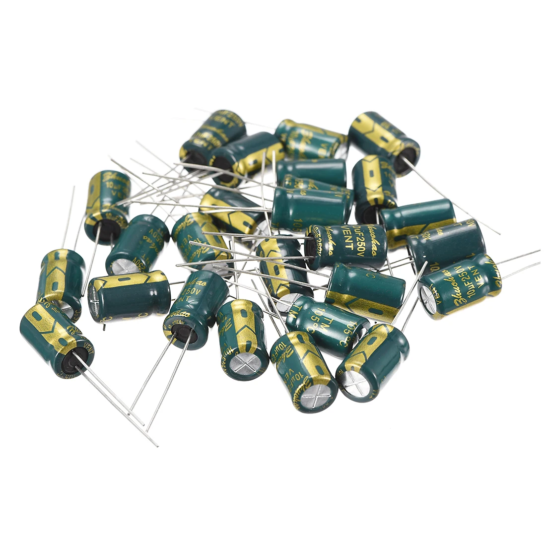 Uxcell 10V 16V 25V 100V 250V Алюминиевый радиальный 9 электролитический конденсатор для DIY