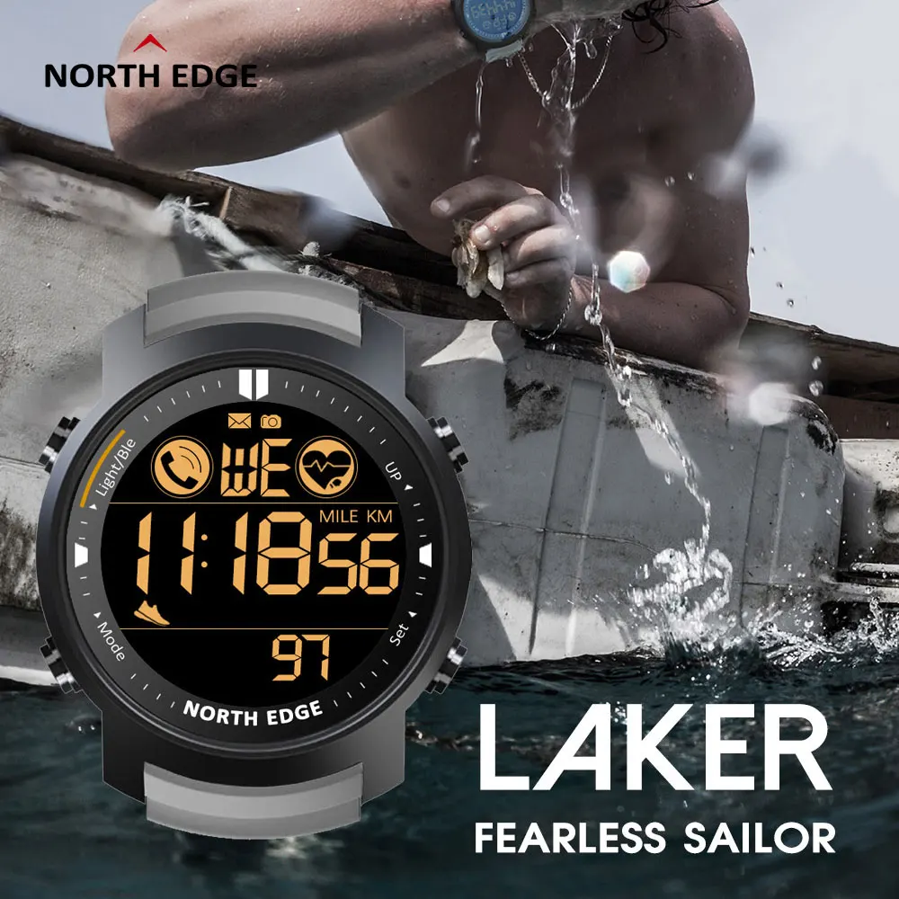 NORTH EDGE Laker Smart Watch Men Waterproof 50M Swimming Running Sports Pedometer Stopwatch Smartwatch for Android IOS
NORTH EDGE Laker Smart Watch Men Waterproof 50M Swimming Running Sports Pedometer Stopwatch Smartwatch for Android IOS