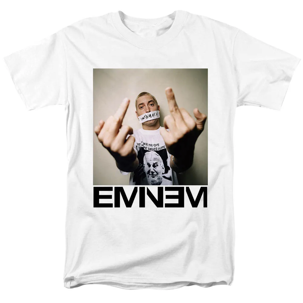 Кровоhoof новые музыкальные нитки неофициальный Eminem Slim Shady The Middle Finger Music белая