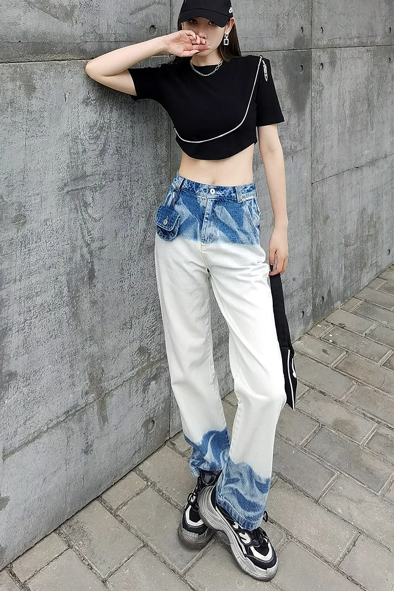 QING MO 2021 New Fashion Women Denim Pants Women Tie Dyed Pants Female High Waist Straight Pants Casual ZQY7297
QING MO 2021 New Fashion Women Denim Pants Women Tie Dyed Pants Female High Waist Straight Pants Casual ZQY7297