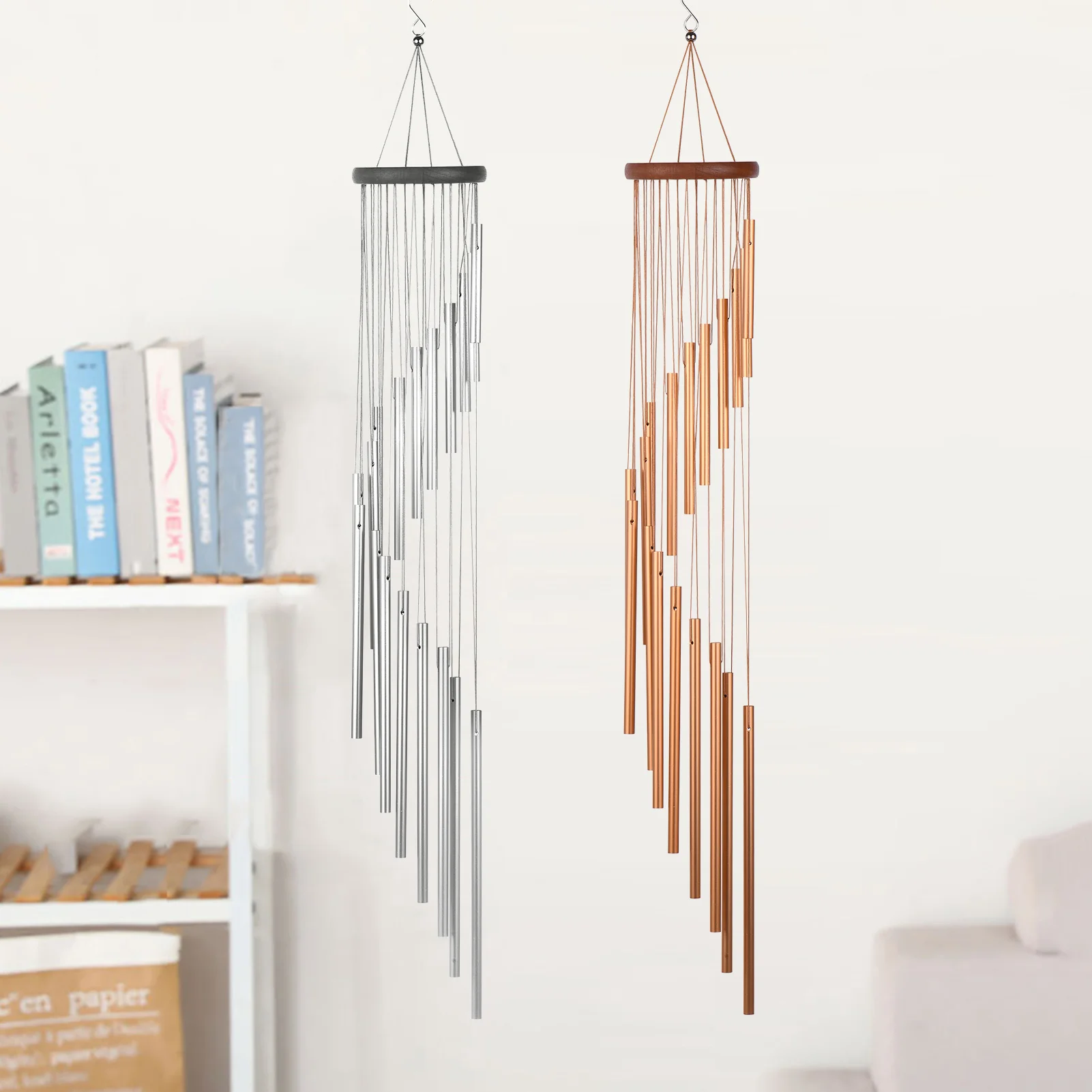 35inch 18-Bar Classic Rotating Wind Chime Solid Wood Aluminum Alloy Tubes for Home Balcony Bacyard Decoration
35inch 18-Bar Classic Rotating Wind Chime Solid Wood Aluminum Alloy Tubes for Home Balcony Bacyard Decoration