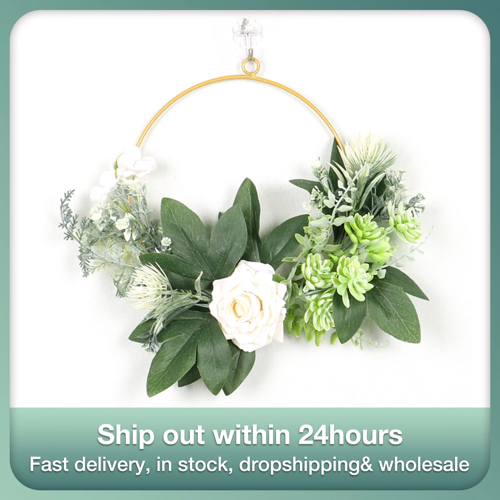 30cm Artificial Green Leaves Wreath Front Simulation Garland Artificial Rose Wreath Succulents Door Wreath Wall Window Decor
30cm Artificial Green Leaves Wreath Front Simulation Garland Artificial Rose Wreath Succulents Door Wreath Wall Window Decor