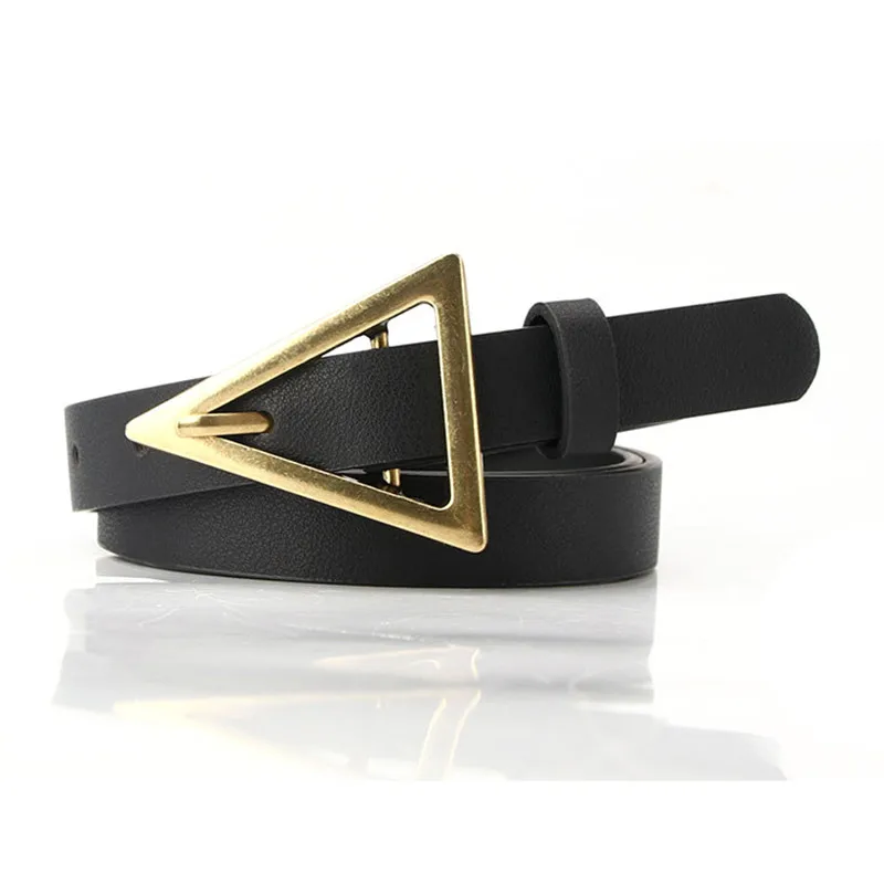Ремень из искусственной кожи с треугольной металлической пряжкой, однотонный тонкий женский пояс
Ремень из искусственной кожи с треугольной металлической пряжкой, однотонный тонкий женский пояс