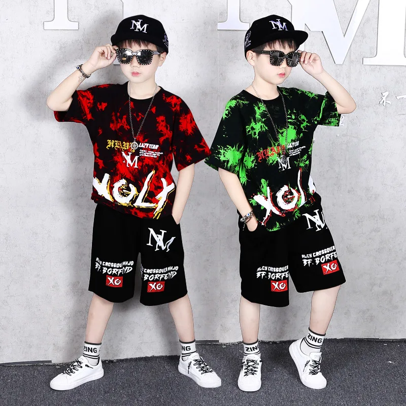 

Summer Boys Clothes Set 2021 Kids Streetwear Clothing Set Top+ Pants 2pcs Teenager Children Clothes 6 8 10 12 14 Years MD21A023