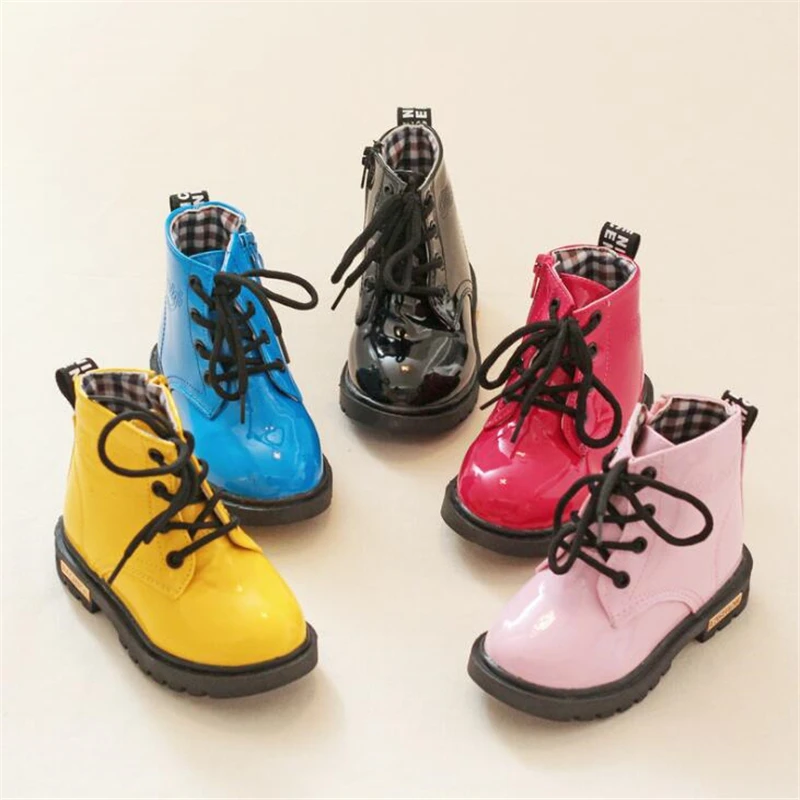 Spring Autumn Patent Leather Children Boots Boys Girls Waterproof Boots Kids Shoes Warm Plush Snow Boots Toddler Sneakers
Spring Autumn Patent Leather Children Boots Boys Girls Waterproof Boots Kids Shoes Warm Plush Snow Boots Toddler Sneakers