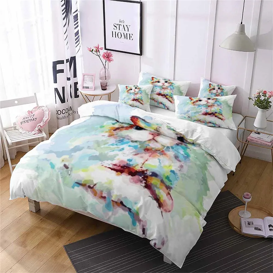 HELENGILI 3D Bedding Set Cartoon Cat Print Duvet Cover Set Bedcloth with Pillowcase Bed Set Home Textiles #YC-112
HELENGILI 3D Bedding Set Cartoon Cat Print Duvet Cover Set Bedcloth with Pillowcase Bed Set Home Textiles #YC-112