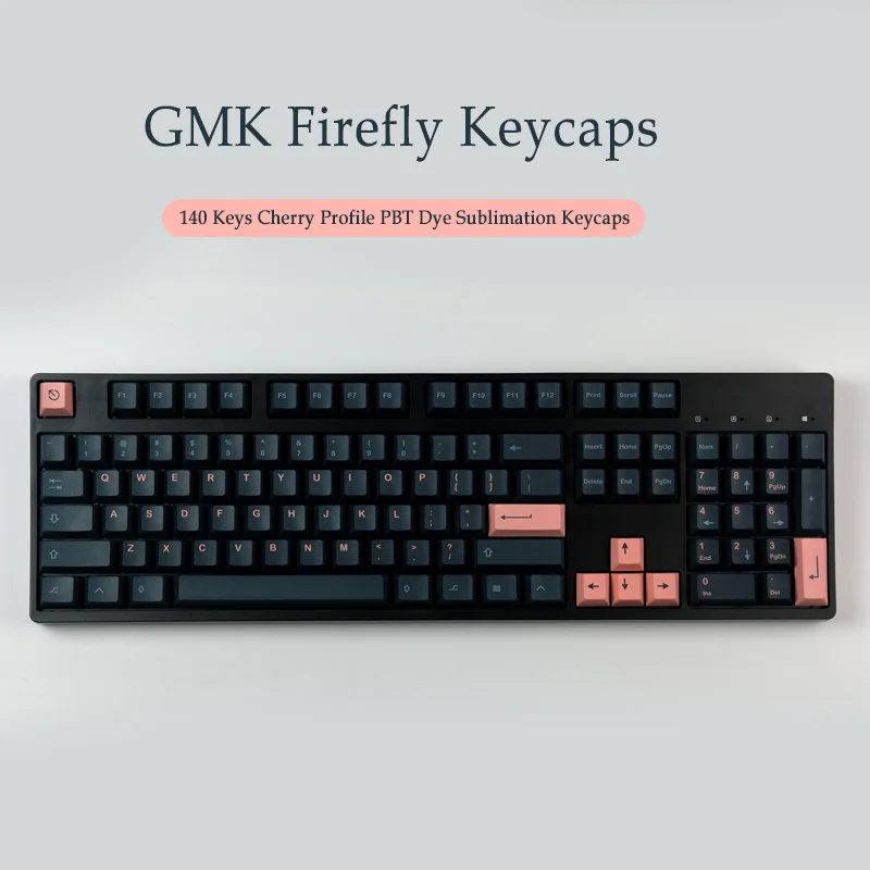 

140 клавиш GMK колпачки для клавиш Firefly PBT сублимационная механическая клавиатура колпачок для клавиш Cherry Profile для переключателя MX с 3U 6.25U 7U Space ...