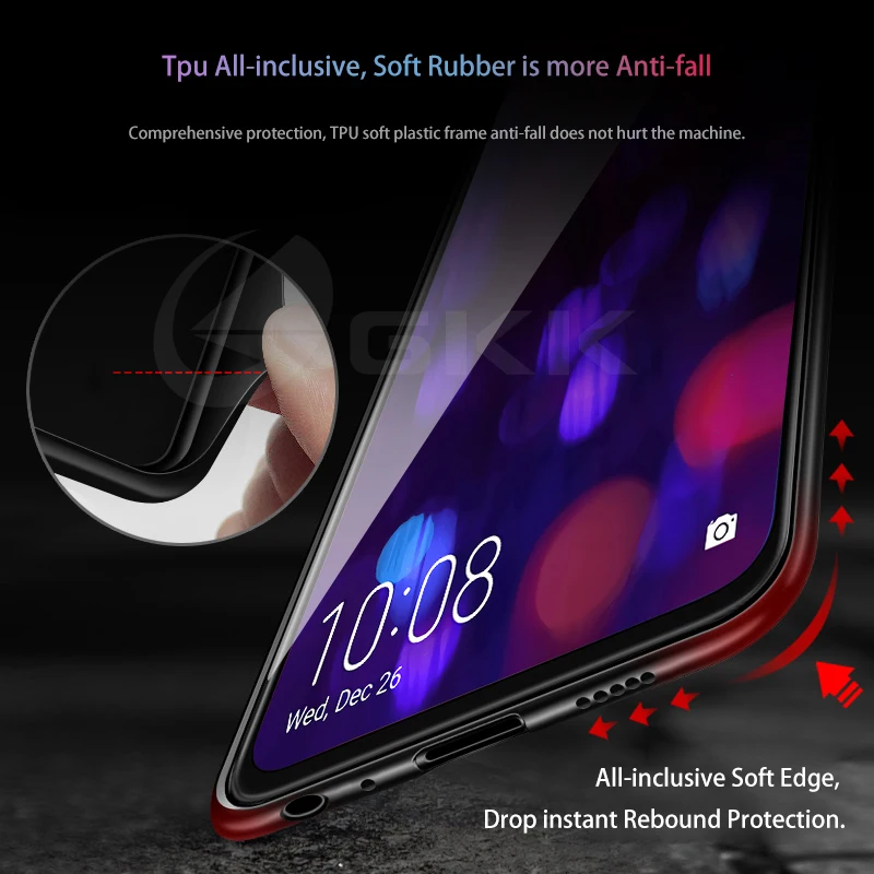Чехол GKK Luxuriou для Huawei Honor 7X 8X чехол из закаленного ударопрочного стекла мягкий 8x