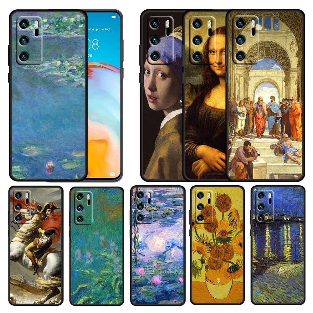 World famous paintings for Huawei P50 P40 E P30 P20 P10 P9 P8 Pro Lite mini 5G Soft TPU Silicone Black Phone Case Cover
World famous paintings for Huawei P50 P40 E P30 P20 P10 P9 P8 Pro Lite mini 5G Soft TPU Silicone Black Phone Case Cover