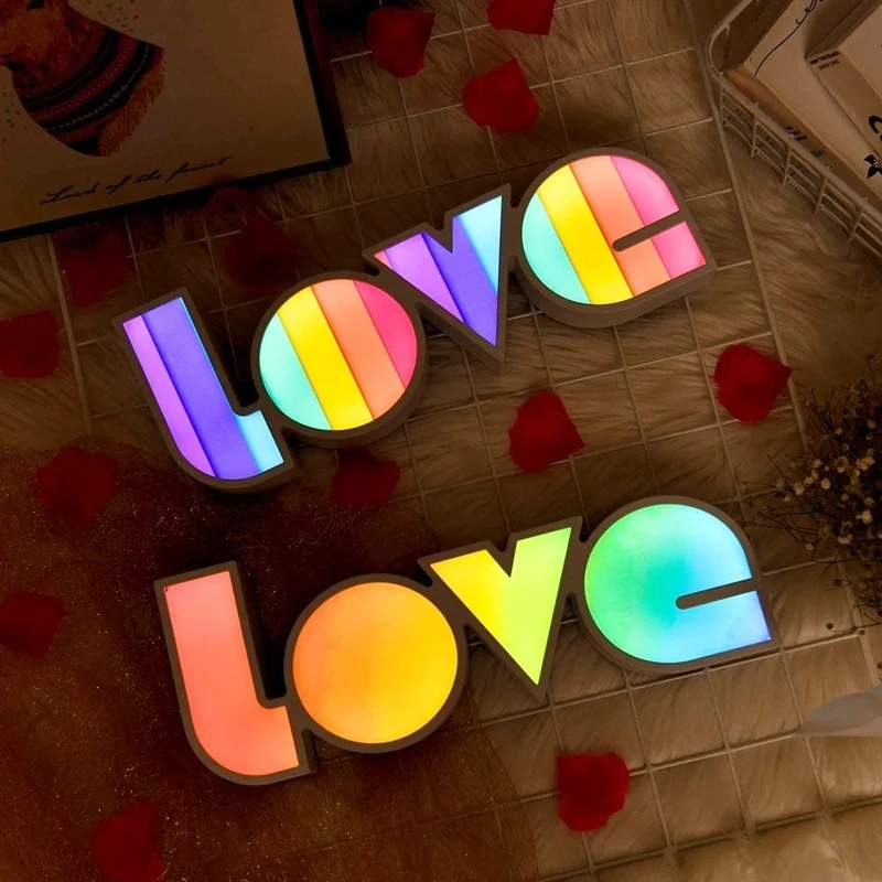 LED Night Lamp USB Power Rainbow LOVE Night Light Colorful Creative Lamp Christmas Decor Wedding Party Decoration Birthday Gift
LED Night Lamp USB Power Rainbow LOVE Night Light Colorful Creative Lamp Christmas Decor Wedding Party Decoration Birthday Gift