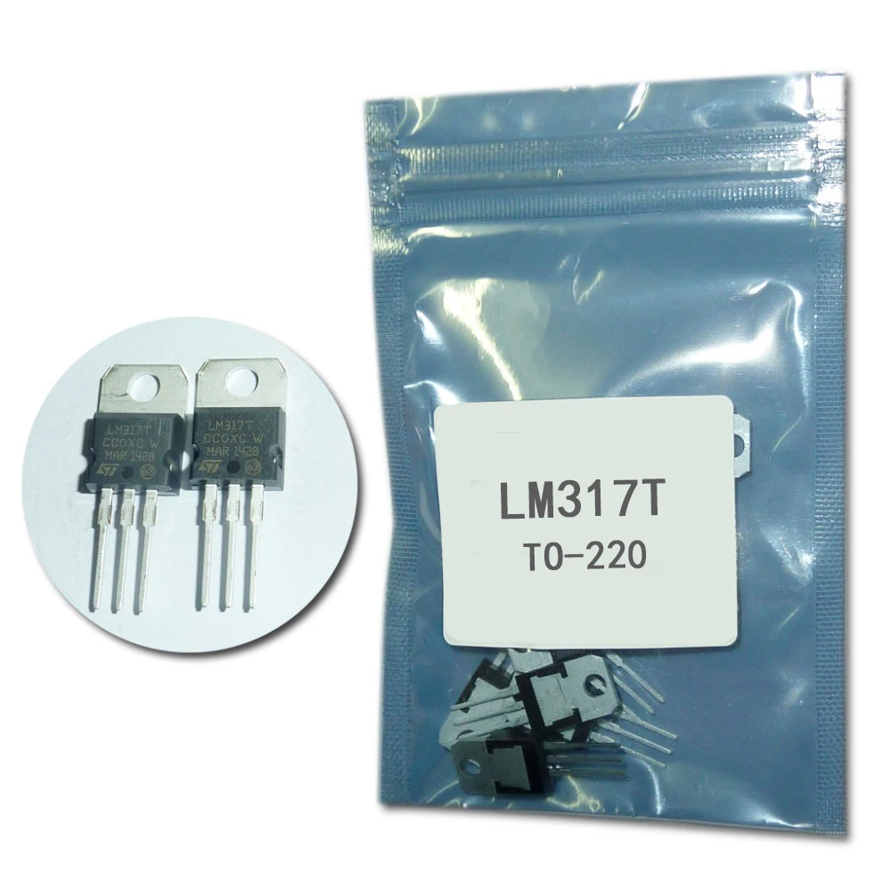 LM317T Adjustable Three-terminal Voltage Regulator LM317 Power Supply IC TO220 10pcs/lot
LM317T Adjustable Three-terminal Voltage Regulator LM317 Power Supply IC TO220 10pcs/lot