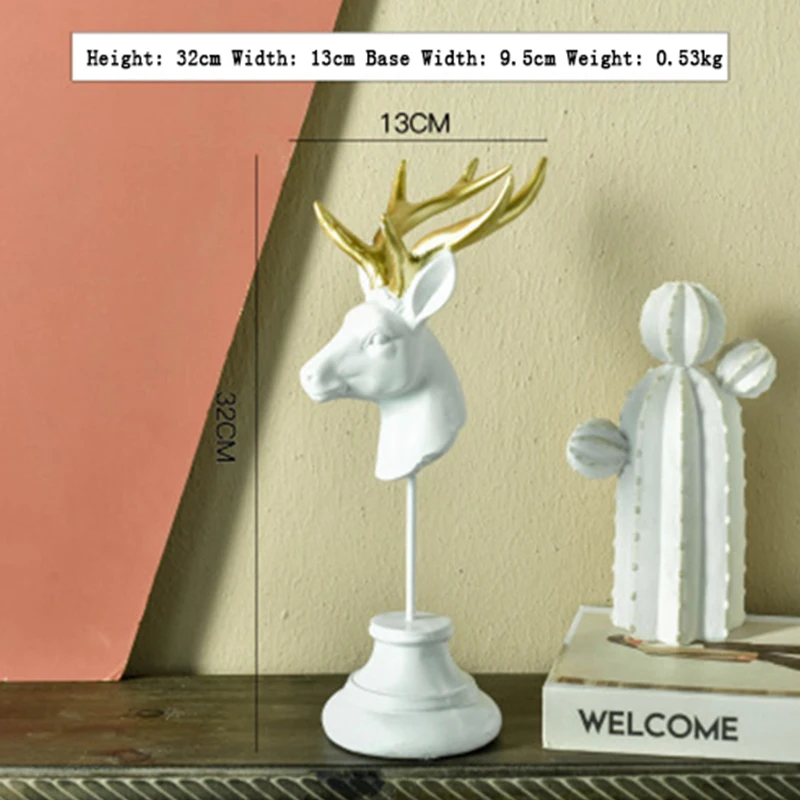 Nordic Resin Deer Head Sculpture Branch Bird Jewelry Rack Decorated Sitting Room Bedroom Office Desktop Animal Ornament Crafts
Nordic Resin Deer Head Sculpture Branch Bird Jewelry Rack Decorated Sitting Room Bedroom Office Desktop Animal Ornament Crafts