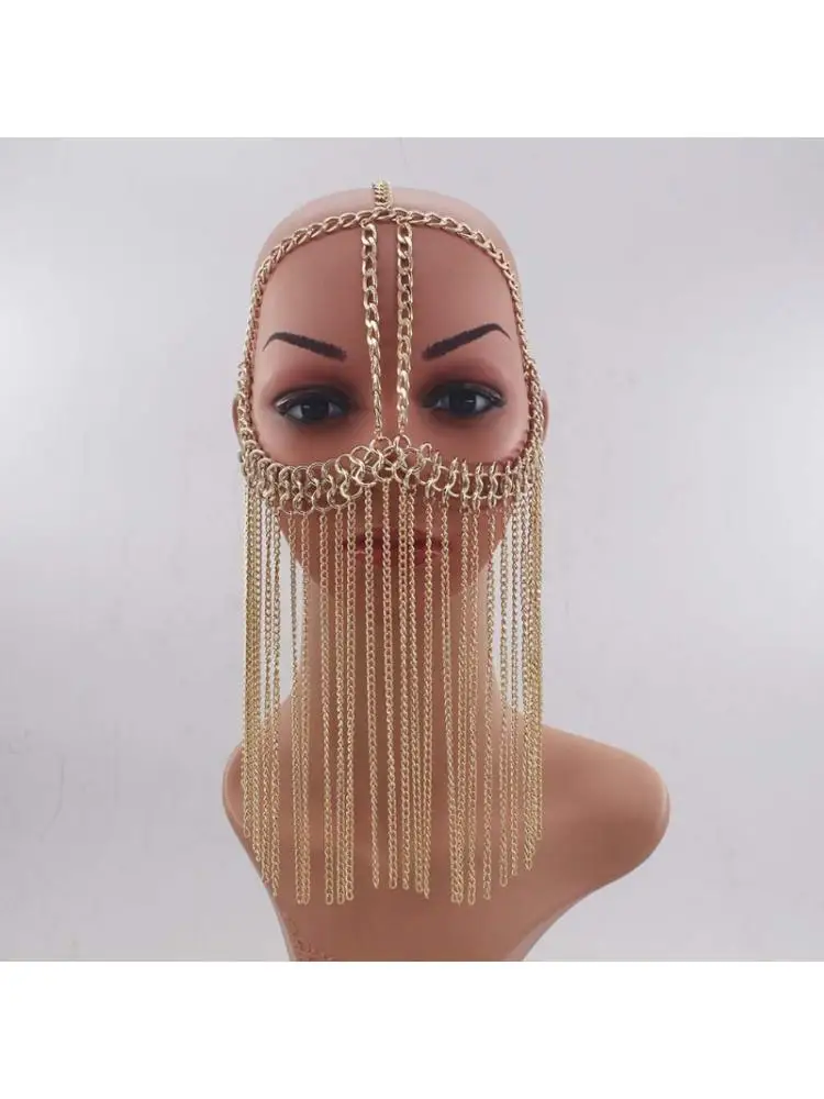 Fashion Sexy Tassel Head Chain Long Aluminum Face Mask Head Chains Bar Headwear B36E
Fashion Sexy Tassel Head Chain Long Aluminum Face Mask Head Chains Bar Headwear B36E
