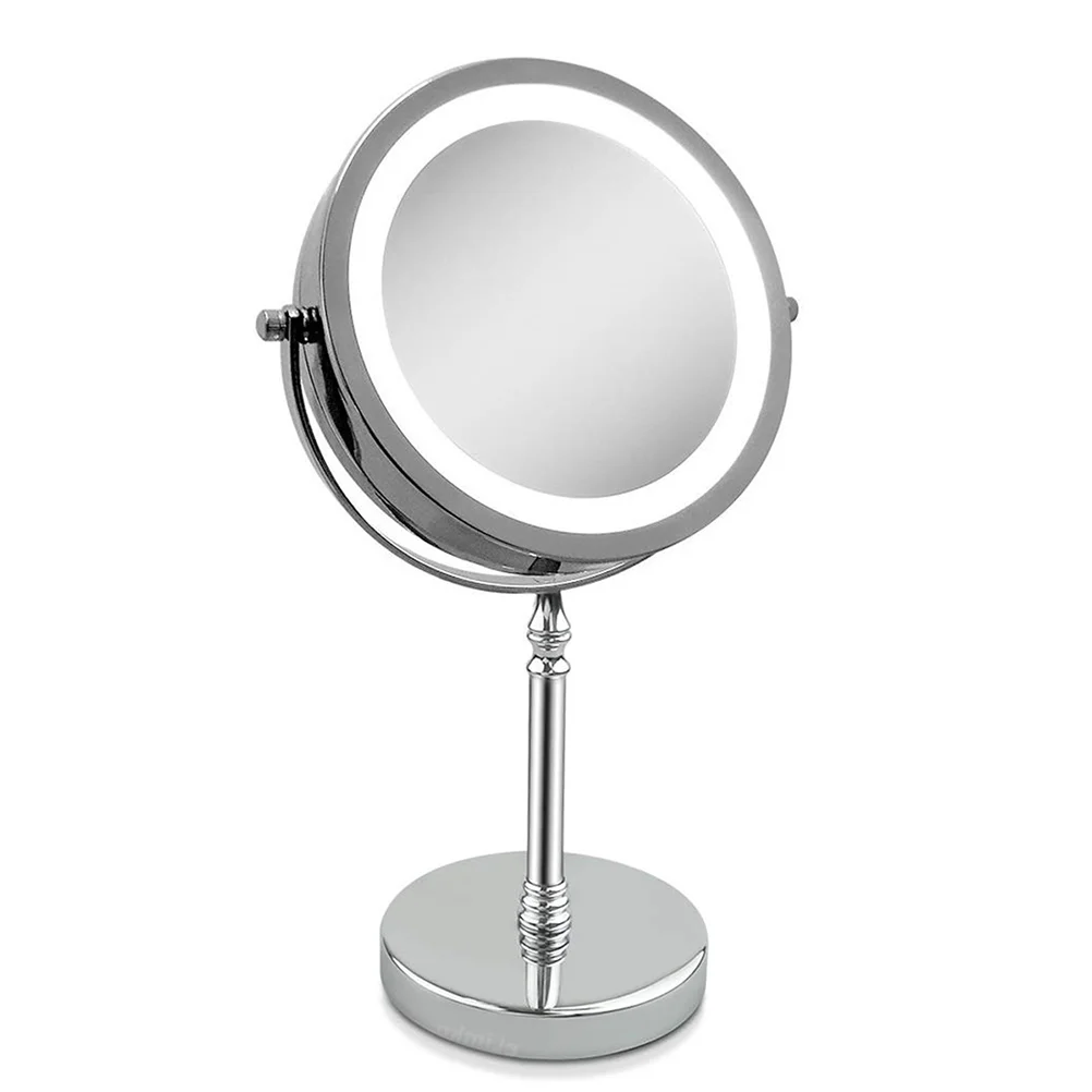 7 Inch Swivel Vanity Mirror Double Sided Makeup Mirror Metal LED 10X Magnification Mirror without Battery (Silver)
7 Inch Swivel Vanity Mirror Double Sided Makeup Mirror Metal LED 10X Magnification Mirror without Battery (Silver)