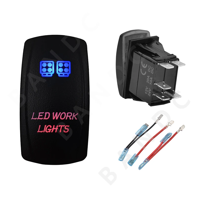 Car Boat Marine LED WORK LIGHTS Rocker Switch 5P SPST Laser Blue&Red Leds ON-OFF for ARB RV Camping Accessories,Jumper Wire Set
Car Boat Marine LED WORK LIGHTS Rocker Switch 5P SPST Laser Blue&Red Leds ON-OFF for ARB RV Camping Accessories,Jumper Wire Set