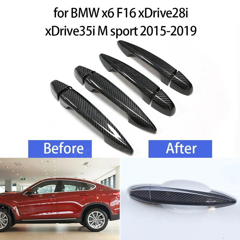 Наклейка на внешнюю дверную ручку из углеродного волокна для BMW X6 F16 XDrive28i XDrive35i M Sport 2015-2019, автомобильные аксессуары 
Наклейка на внешнюю дверную ручку из углеродного волокна для BMW X6 F16 XDrive28i XDrive35i M Sport 2015-2019, автомобильные аксессуары