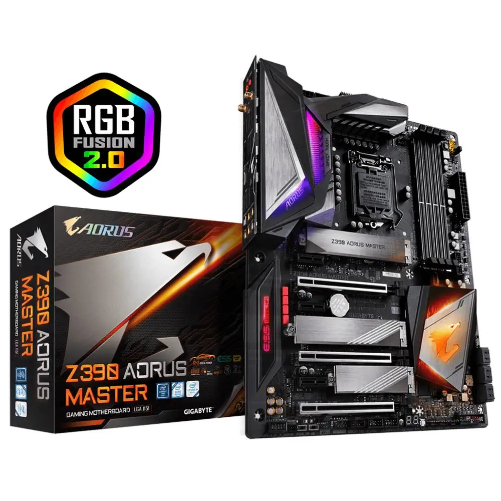GIGABYTE Z390 AORUS MASTER with 12 Phases IR Digital VRM Intel Z390 Chipset LGA 1151 Socket Gaming Motherboard
GIGABYTE Z390 AORUS MASTER with 12 Phases IR Digital VRM Intel Z390 Chipset LGA 1151 Socket Gaming Motherboard