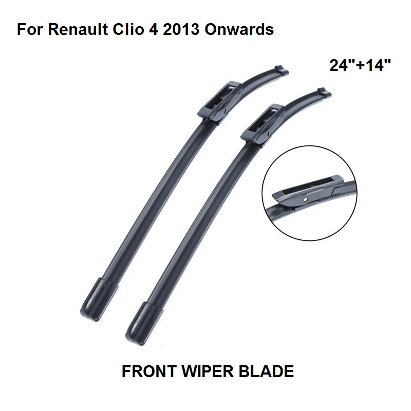 Щетка стеклоочистителя для Renault Clio 4 24 дюйма + 14 дюймов, 2 шт., лобовое стекло 2013, автомобильные аксессуары из натурального каучука
Щетка стеклоочистителя для Renault Clio 4 24 дюйма + 14 дюймов, 2 шт., лобовое стекло 2013, автомобильные аксессуары из натурального каучука