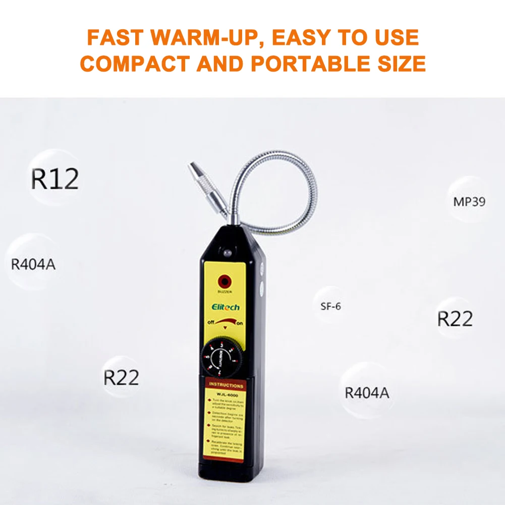 Freon Refrigerant Leak Detector Halogen Gas Leak Detector WJL-6000 7-Level Adjustable Sensitivity CFCs HCFCs HFSc Leakage Tester
Freon Refrigerant Leak Detector Halogen Gas Leak Detector WJL-6000 7-Level Adjustable Sensitivity CFCs HCFCs HFSc Leakage Tester