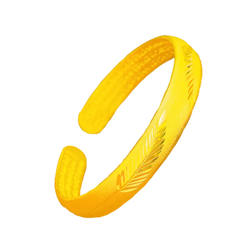 original 24K Gold Color Bracelets for Men Women Carved leaves Wristband indian Golden Couple bracelet bangle friends Jewelry
original 24K Gold Color Bracelets for Men Women Carved leaves Wristband indian Golden Couple bracelet bangle friends Jewelry