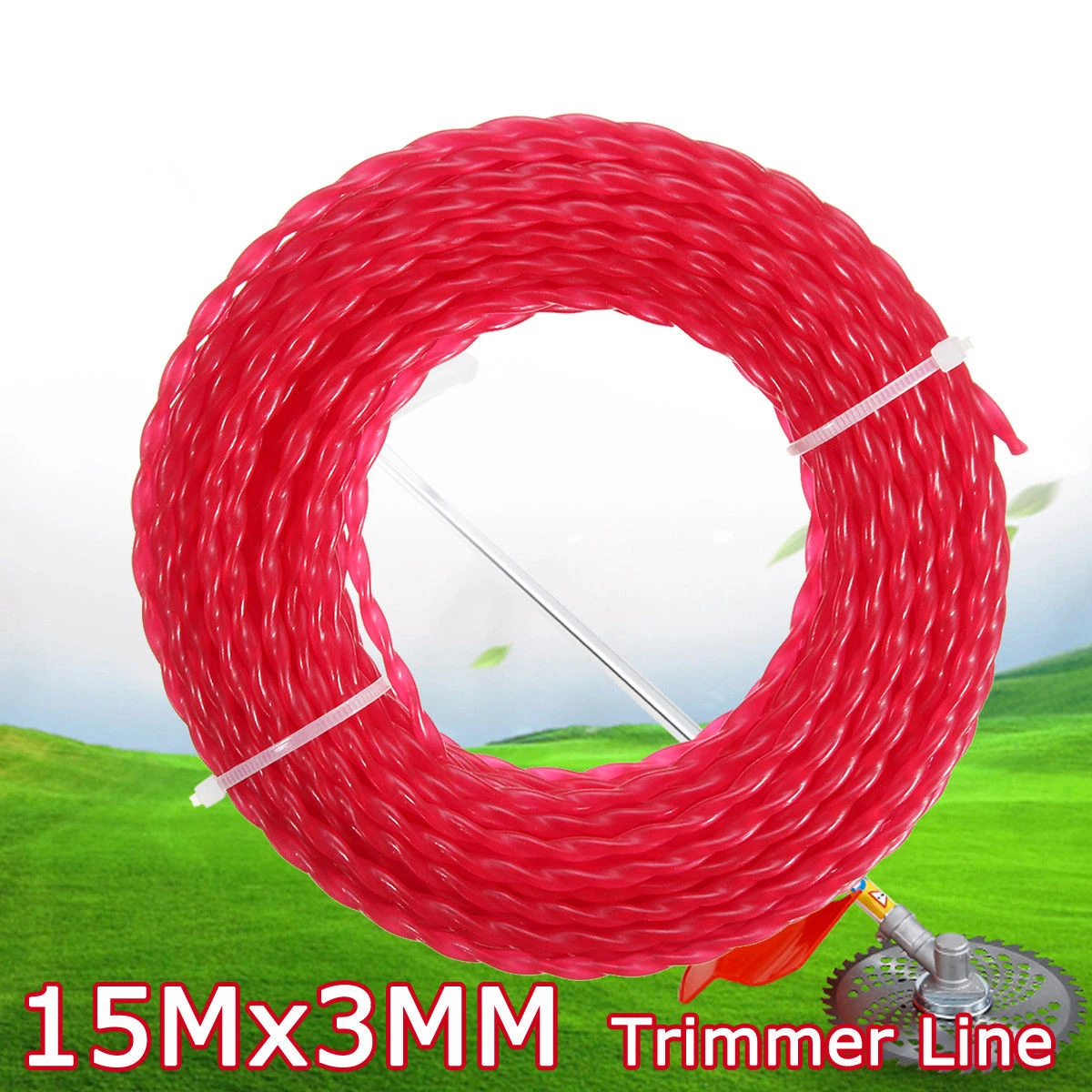Trimmer Line Nylon 15m*3mm Weed Edger Wire String Strimmer Trimmer Line Commercial Spool Cutter Red Nylon Rope Roll Cord
Trimmer Line Nylon 15m*3mm Weed Edger Wire String Strimmer Trimmer Line Commercial Spool Cutter Red Nylon Rope Roll Cord