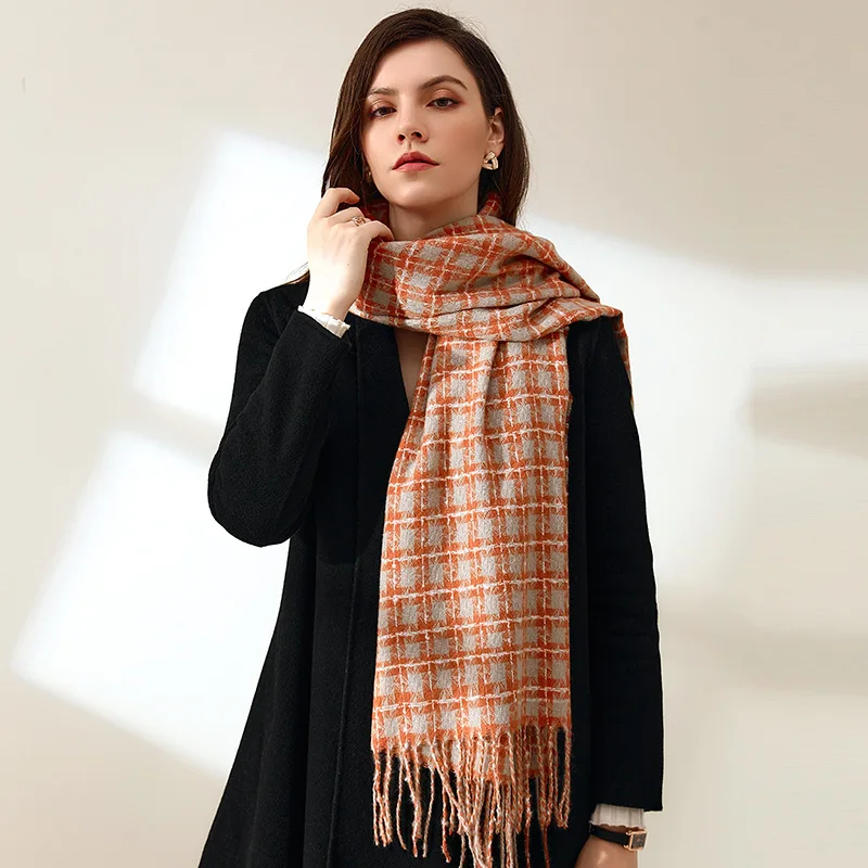 VISROVER New Check Scarf Winter For Woman Female Shawls Cashmere Handfeeling Winter Wraps Plaid Hijab Poncho Ladies Wholesale
VISROVER New Check Scarf Winter For Woman Female Shawls Cashmere Handfeeling Winter Wraps Plaid Hijab Poncho Ladies Wholesale