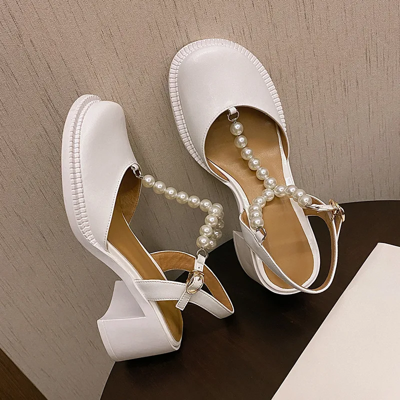MEMUNIA Hot Sale Full Genuine Leather Shoes Women Sandals Vintage Round Toe Pearl Buckle Thick High Heels Casual Shoes Woman
MEMUNIA Hot Sale Full Genuine Leather Shoes Women Sandals Vintage Round Toe Pearl Buckle Thick High Heels Casual Shoes Woman
