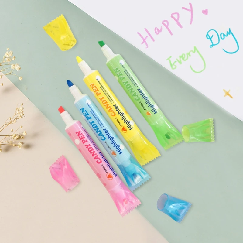 C5AB 6 Pcs Creative Candy Highlighter Fluorescent Maker Pen Cartoon Sweeties Fluorescent Pen for Kid Drawing Coloring
C5AB 6 Pcs Creative Candy Highlighter Fluorescent Maker Pen Cartoon Sweeties Fluorescent Pen for Kid Drawing Coloring