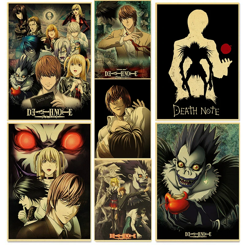 Classic Anime Series Death Note Posters Retro Kraft Paper Poster Bar Room Decoration Painting Art Wall Sticker Picture
Classic Anime Series Death Note Posters Retro Kraft Paper Poster Bar Room Decoration Painting Art Wall Sticker Picture