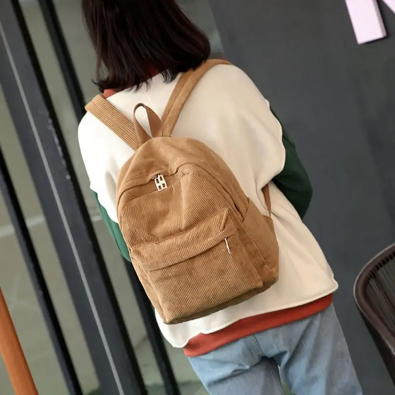 Women Vintage Rucksack Corduroy Backpack School Bag Casual Computer Bookbag Outdoor
Women Vintage Rucksack Corduroy Backpack School Bag Casual Computer Bookbag Outdoor
