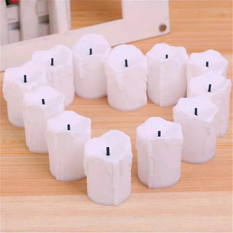 Pack of 3 Warm White Light Battery Powered Flameless LED Wedding Votive Candles,Black Wick Votive Tear Drop Church Candle 
Pack of 3 Warm White Light Battery Powered Flameless LED Wedding Votive Candles,Black Wick Votive Tear Drop Church Candle