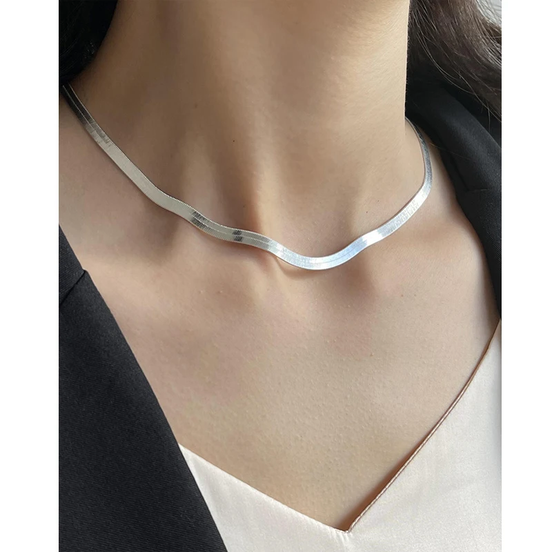 MLKENLY 4mm Glossy 925 sterling silver chic frosty minimalist short chocker clavicle chain necklace for women Jewelry
MLKENLY 4mm Glossy 925 sterling silver chic frosty minimalist short chocker clavicle chain necklace for women Jewelry