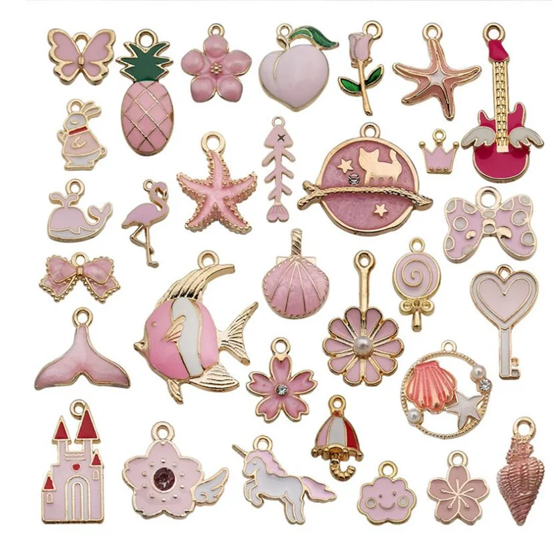 10/31 Pcs Mixed Pink Color Enamel Charms Beads DIY Earrings Bracelet Pendant Base Necklaces Accessories For Jewelry Making
10/31 Pcs Mixed Pink Color Enamel Charms Beads DIY Earrings Bracelet Pendant Base Necklaces Accessories For Jewelry Making
