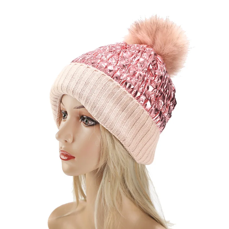 Pom Beanies Windproof Design Winter Hats For Women Warm Knitted Skullies Hat New Fashion bonnet femme hiver 2020 | Аксессуары для
