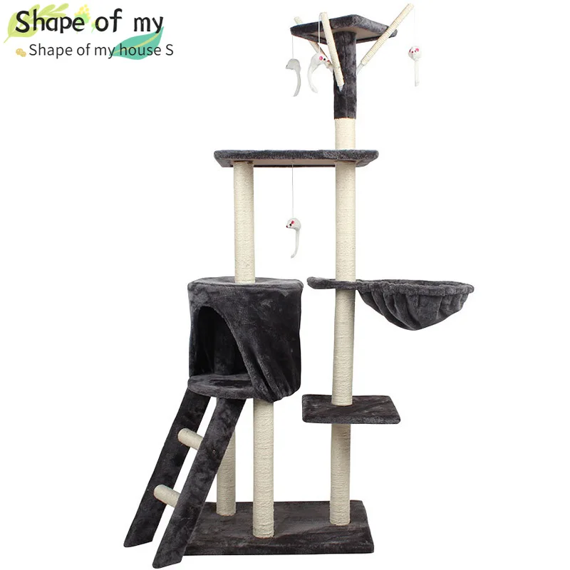 Cat Climbing Frame Column Integrated Shelf Multi Platform Pet Household Toy Supplies Products Cat Tree Tower Condo Shelves
Cat Climbing Frame Column Integrated Shelf Multi Platform Pet Household Toy Supplies Products Cat Tree Tower Condo Shelves
