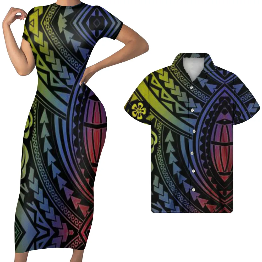 HYCOOL Women Vintage Front Mid Dress Polynesian Tribal O-neck Short Sleeve Casual Hawaii Flower Office Lady Summer Sundress
HYCOOL Women Vintage Front Mid Dress Polynesian Tribal O-neck Short Sleeve Casual Hawaii Flower Office Lady Summer Sundress