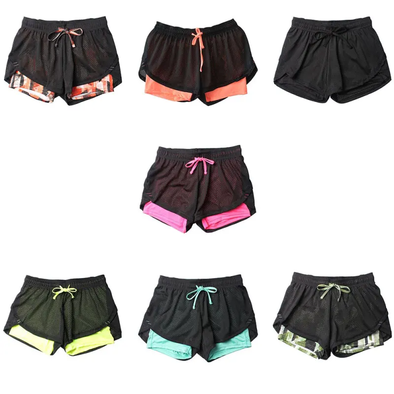 Women Cotton Mesh Double Layer Fitness Shorts Cool Clothing Lace-up yoga Shorts Hot
Women Cotton Mesh Double Layer Fitness Shorts Cool Clothing Lace-up yoga Shorts Hot
