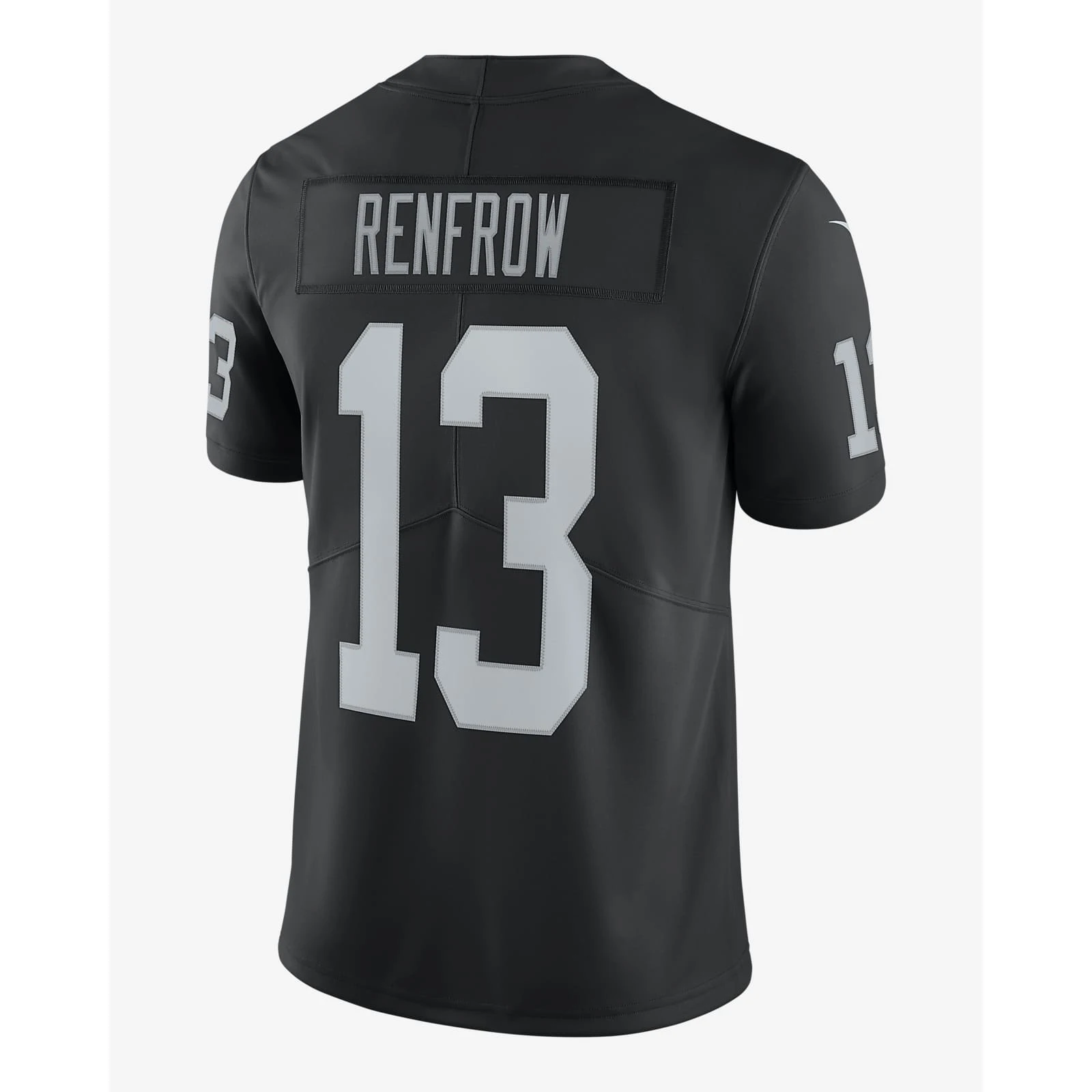 

Customized Stitch Embroidery Letters American Football Jersey 13 Hunter Renfrow Men's Black White Las Vegas Limited Jersey