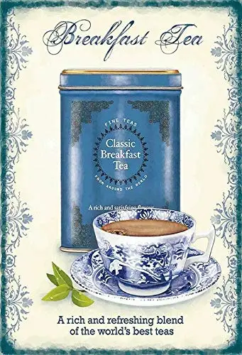Classic Breakfast Tea Theme Metal Tin Sign 8x12 Inch Home Kitchen Garage Decor Retro Tin Sign
Classic Breakfast Tea Theme Metal Tin Sign 8x12 Inch Home Kitchen Garage Decor Retro Tin Sign