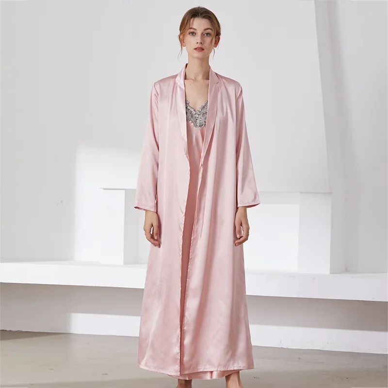 Long 2PCS Kimono Robe Set Women Bathrobe Gown Patchwork Lace Satin Summer New Homewear Lingerie Casual Sleepwear Sleep Suit
Long 2PCS Kimono Robe Set Women Bathrobe Gown Patchwork Lace Satin Summer New Homewear Lingerie Casual Sleepwear Sleep Suit