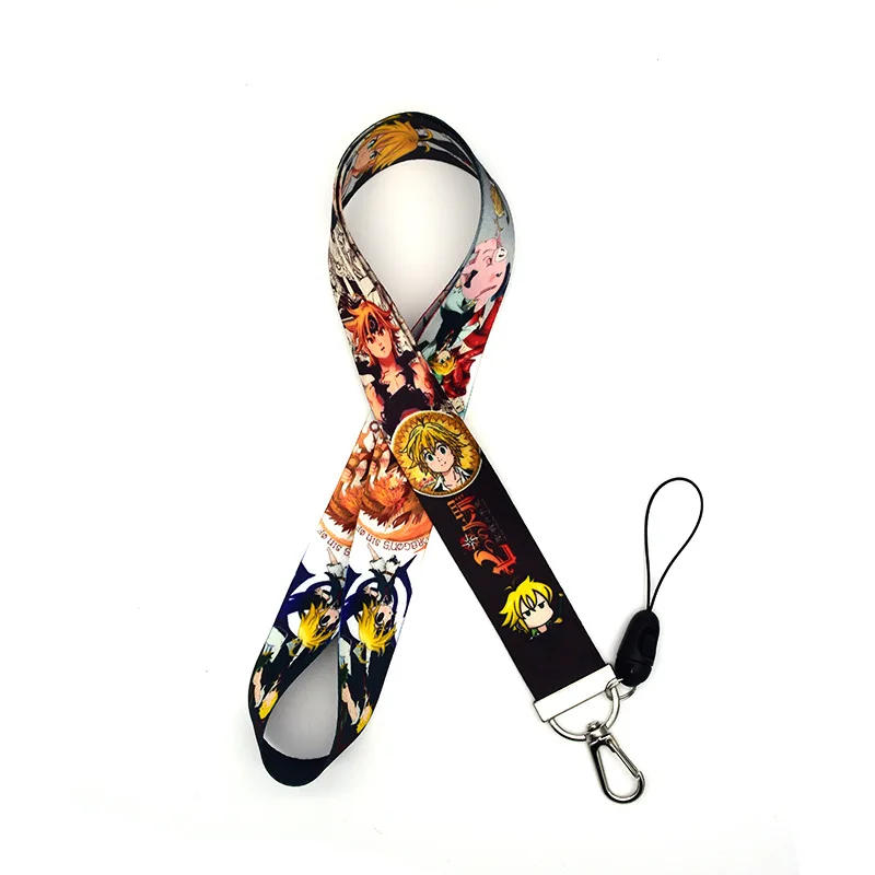 Аниме The Seven Deadly Sins Lanyard брелок Nanatsu no Taizai Мобильный телефон Веревка ID шнурок для